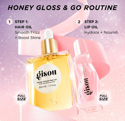 PRE-ORDEN Honey Gloss & Go Duo Value Set | GISOU (POR FAVOR REVISA LOS TIEMPOS DE ENTREGA EN LA DESCRIPCIÓN)