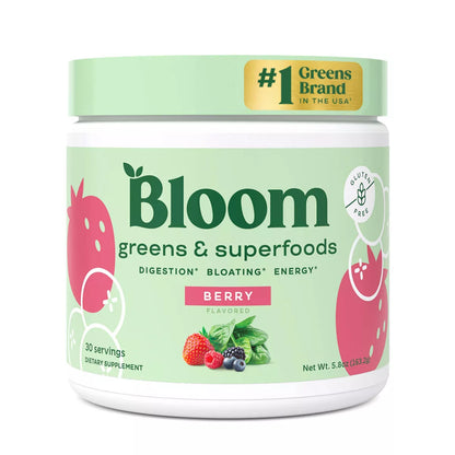 PRE-ORDEN BLOOM NUTRITION Greens and Superfoods Powder - Berry | BLOOM