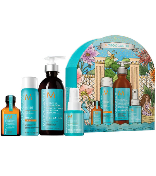 PRE-ORDEN Holiday Hair Styling Value Set | MOROCCANOIL (POR FAVOR REVISA LOS TIEMPOS DE ENTREGA EN LA DESCRIPCIÓN)