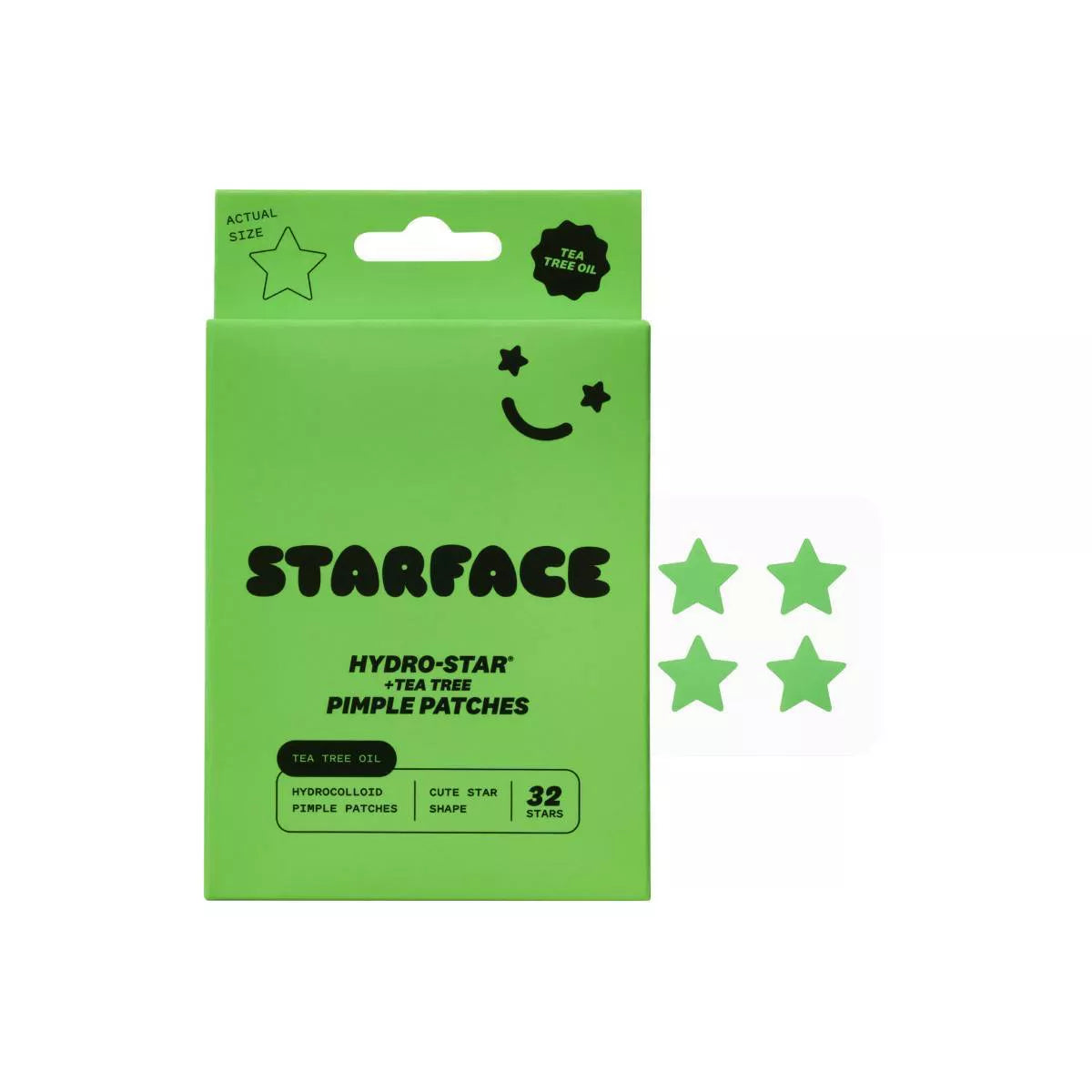 PRE-ORDEN Starface Hydro-Star + Tea Tree Pimple Patches - 32ct | STARFACE