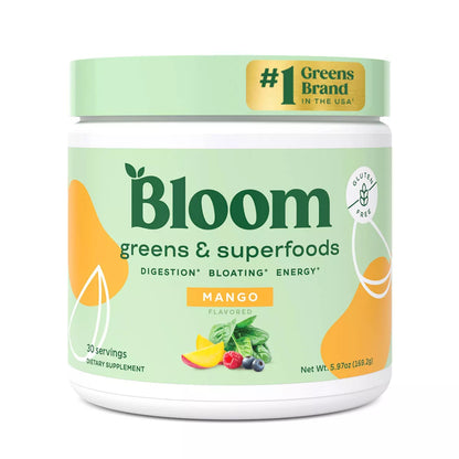 PRE-ORDEN BLOOM NUTRITION Greens and Superfoods Powder - Mango | BLOOM