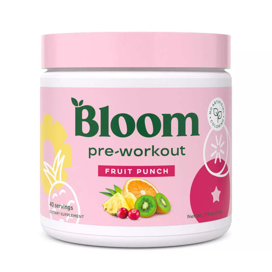 PRE-ORDEN BLOOM NUTRITION Original Pre-Workout Powder - Fruit Punch - 7.9oz/40ct | BLOOM