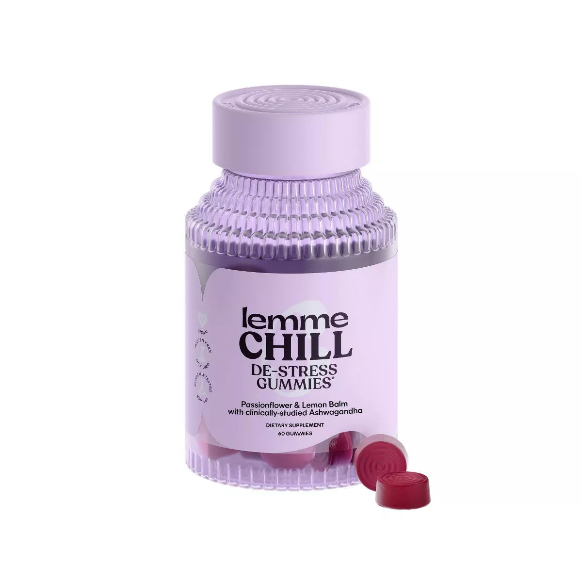 PRE-ORDEN Lemme Chill De-Stress Ashwagandha Vegan Gummies - 60ct | LEMME