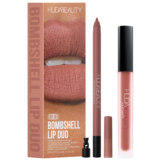 Bombshell Lip Liner and Liquid Lipstick Set | HUDA BEAUTY