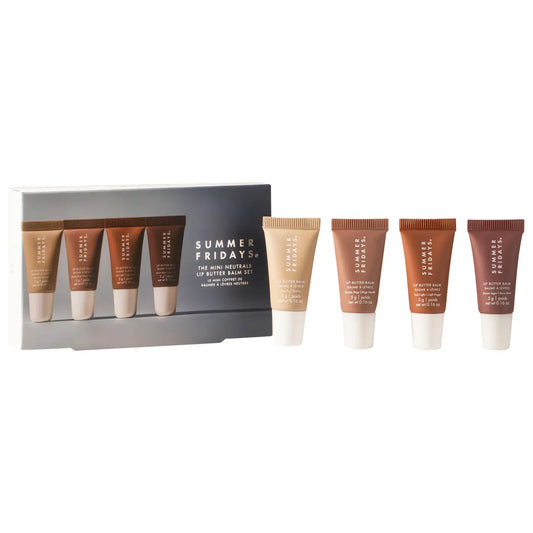 PREORDER -The Mini Neutrals Lip Butter Balm Set | SUMMER FRIDAYS(POR FAVOR REVISA LOS TIEMPOS DE ENTREGA EN LA DESCRIPCIÓN)