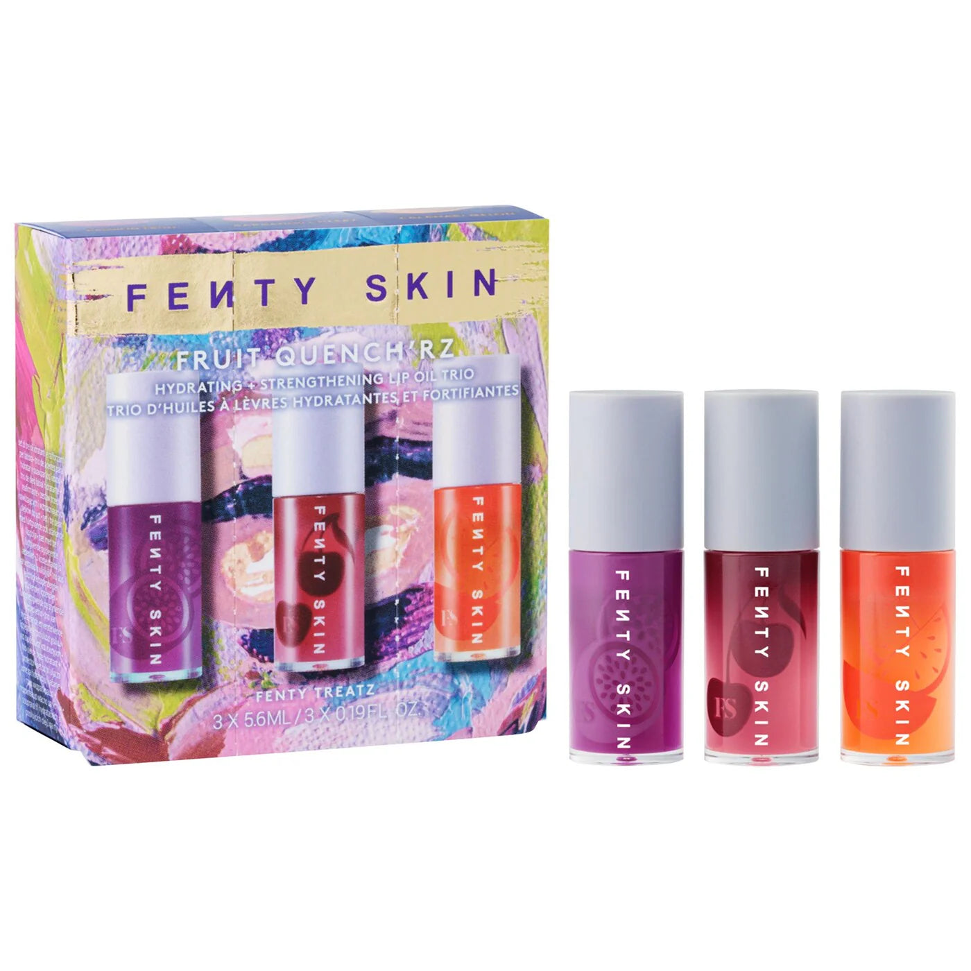 PREORDEN -Fruit Quench'rz Hydrating + Strengthening Lip Oil Trio | FENTY BEAUTY - REVISA TIEMPOS DE ENTREGA